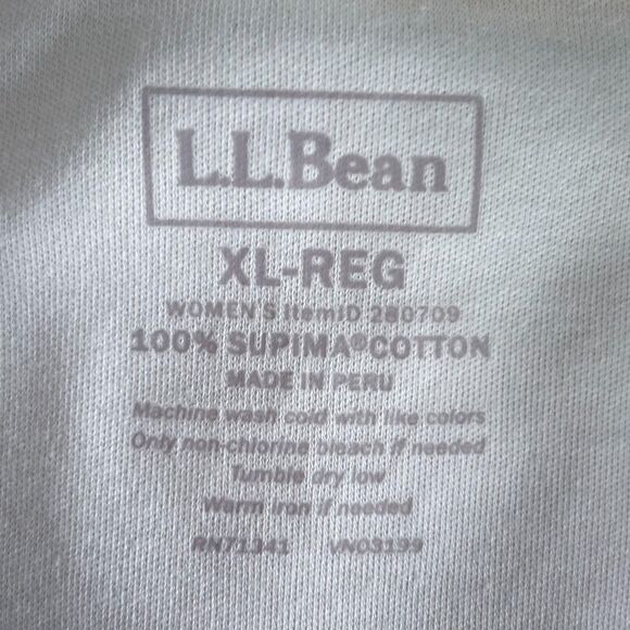 L.L.Bean Henley Tank Top XL Supima Cotton Ivory Button Front - Picture 3 of 3
